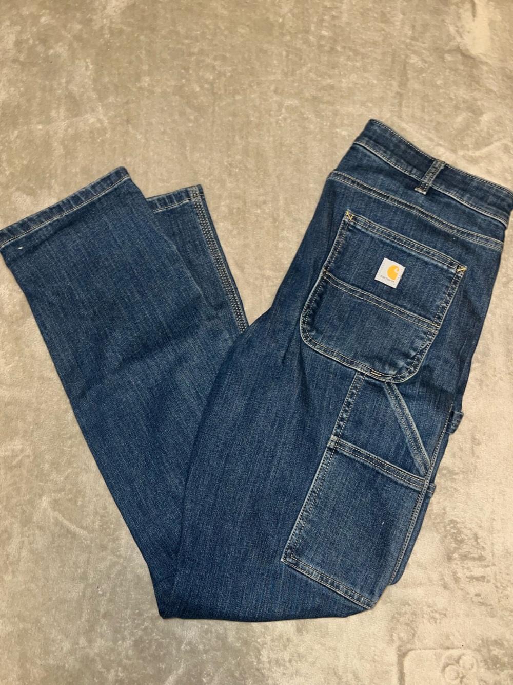 Carhartt Blue Denim Work Carpenter Pants